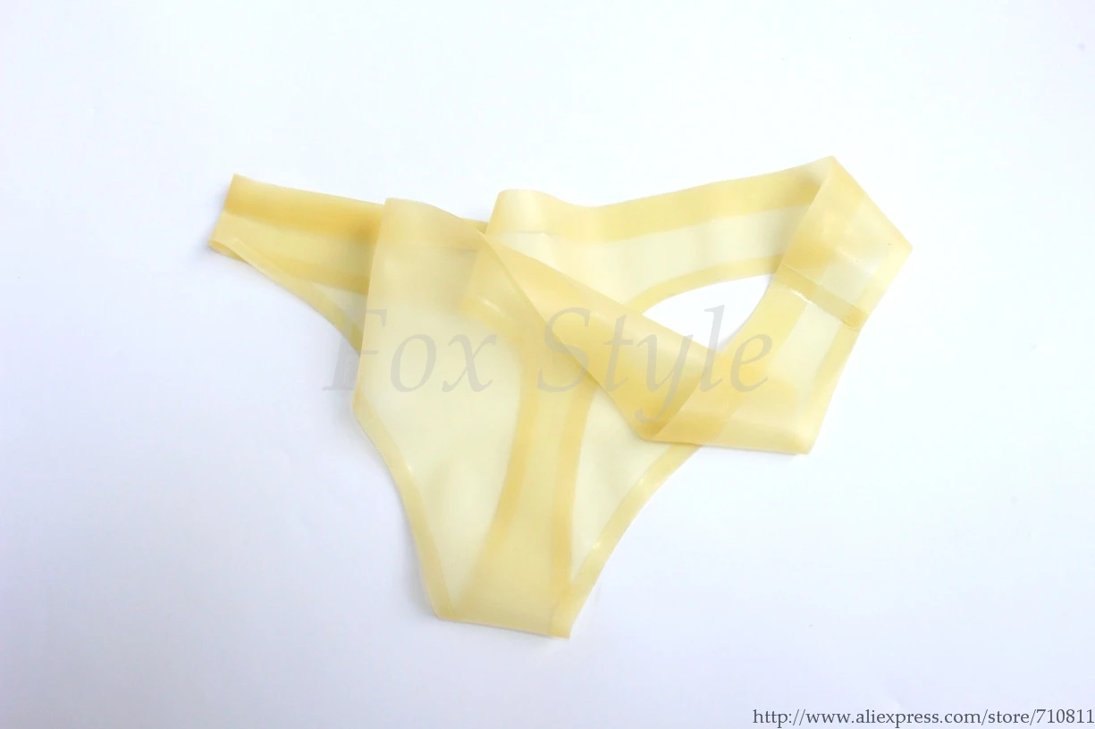 Женские резиновые стринги латексные трусы T back ручной работы прозрачные|latex