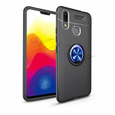 ANXM для Xiaomi mi Max 3 чехол mi Max 2 Силиконовый гелевый Чехол автомобильный держатель Магнитный Кронштейн кольцо для пальца ТПУ чехол для mi Max 3 pro - Цвет: blue