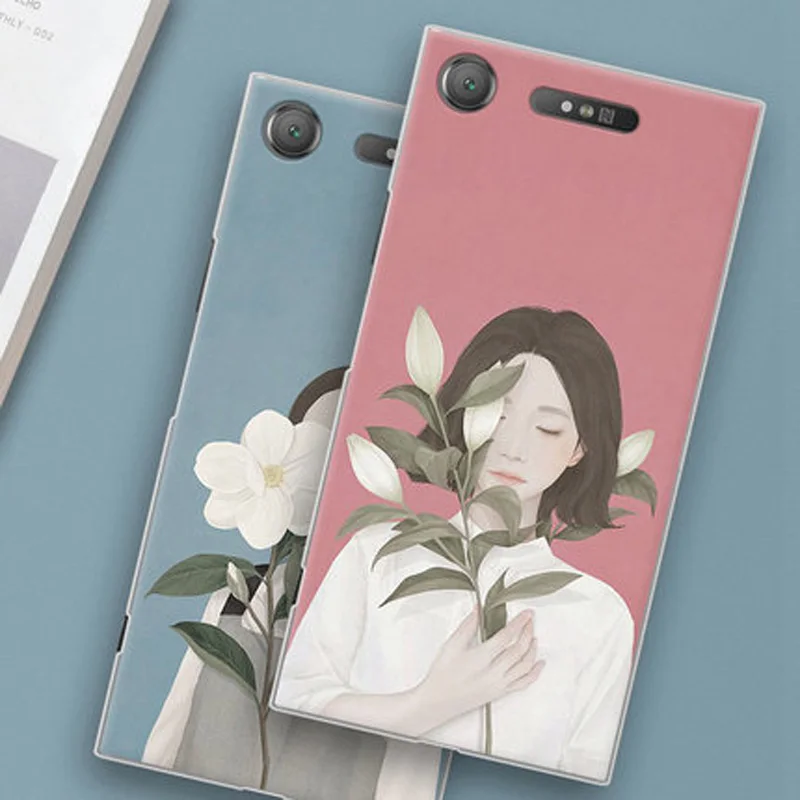 Чехол для Sony Xperia XZ1 Жесткий телефона G8342 Защитные Чехлы X Z 1 пластиковые пакеты XZ