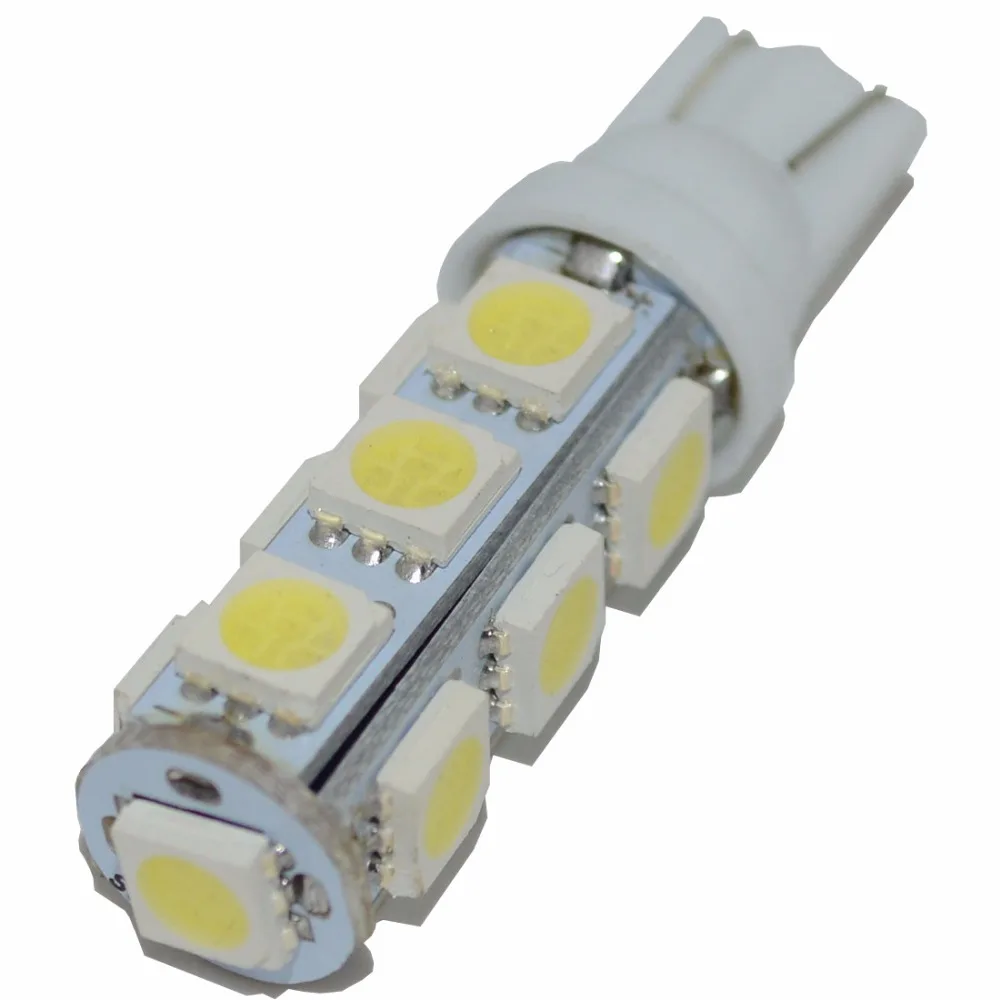 Safego 10 шт. Автомобильный светодиодный светильник T10 W5W Клин лампочки 194 168 13smd 5050 13SMD