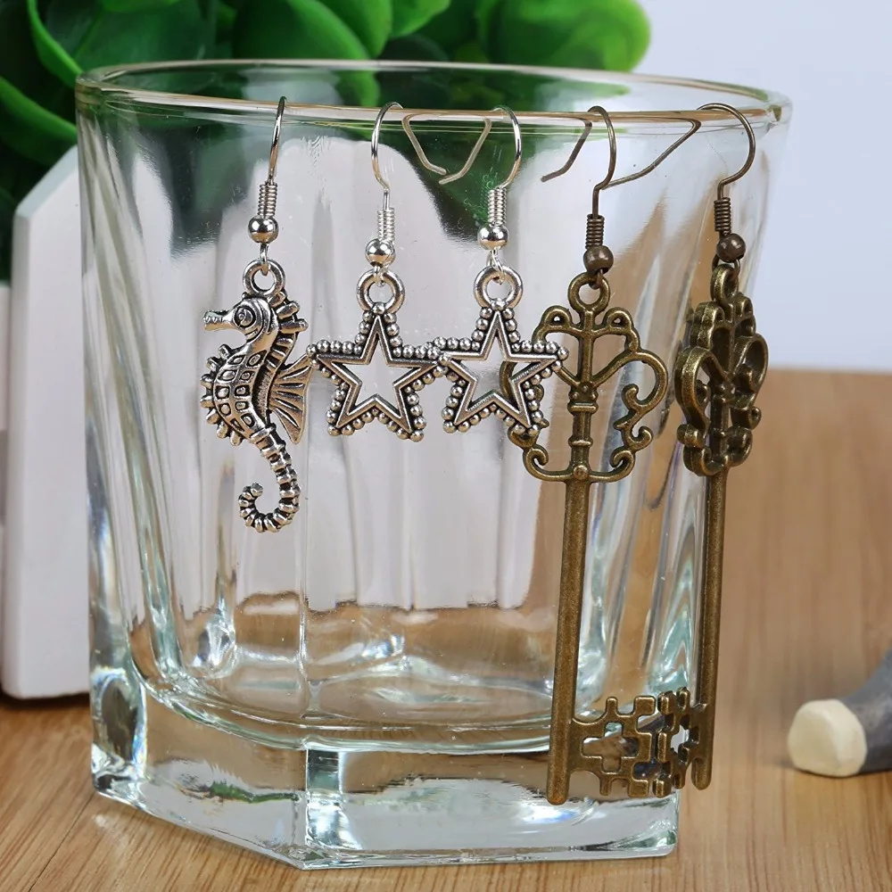 6 Colors Earring Hooks Ear Wires French Fish Clear Rubber Backs with Storage Case for DIY | Украшения и аксессуары