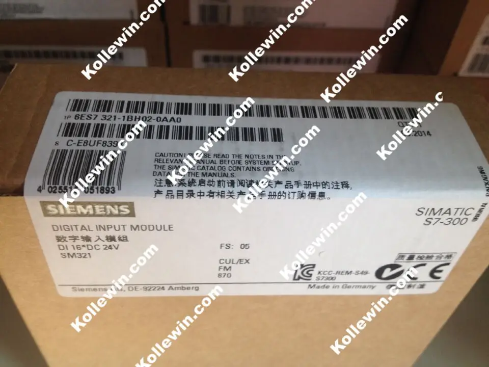 Оригинальный цифровой входной модуль 6ES7321 1BH02 0AA0 SIMATIC S7 300 6ES7 321 16DI 24 В постоянного