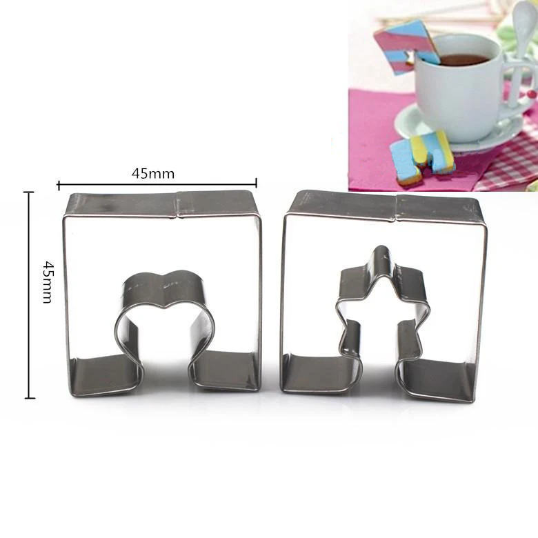 Новинка! Кубик сахарной формы подвесная чашка из нержавеющей стали резак печенья