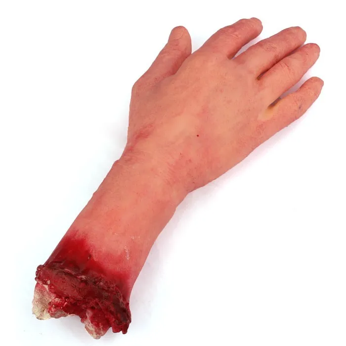 Человеческие руки кровавые мертвые части тела дом с привидениями Хэллоуин Опора