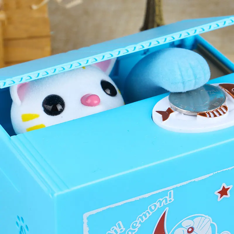 Хорошее ночной полет Doraemon денежный ящик очаровательны копилку Электрический