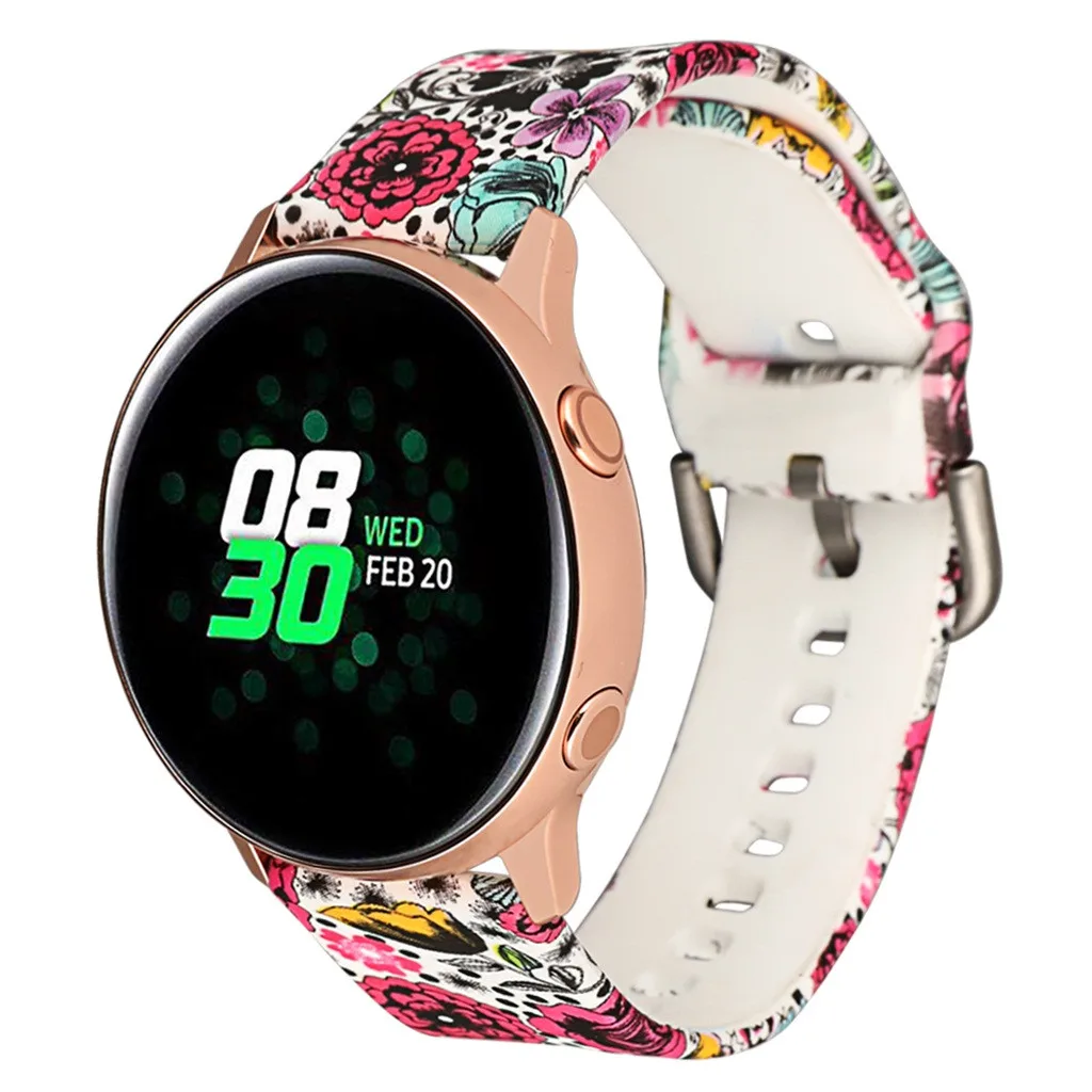 Ремешок силиконовый для Samsung Galaxy Watch 42 мм/Active 40 мм модный спортивный прочный