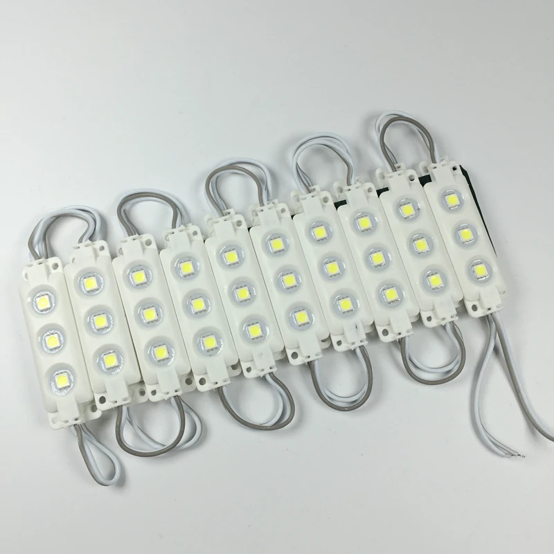 100 шт./лот светодиодный модуль ввода SMD5050 3 Подсветка 12 V 0 72 W Водонепроницаемый для