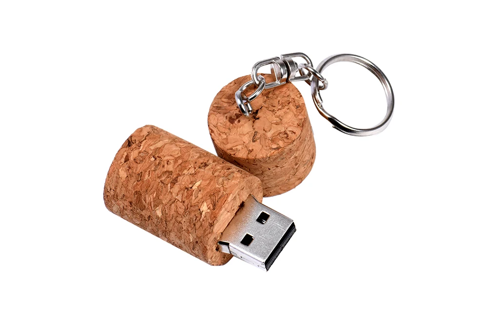 JASTER деревянный пробковый флеш-диск USB 2,0, деревянная пробка для бутылки, флешка, 4 ГБ, 8 ГБ, 16 ГБ, 32 ГБ, 64 ГБ, ручка-накопитель с логотипом брелка на заказ