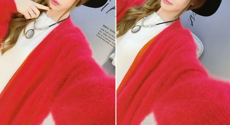 Натуральная норка кашемир толстые теплые пальто Настоящее натуральное свитер с