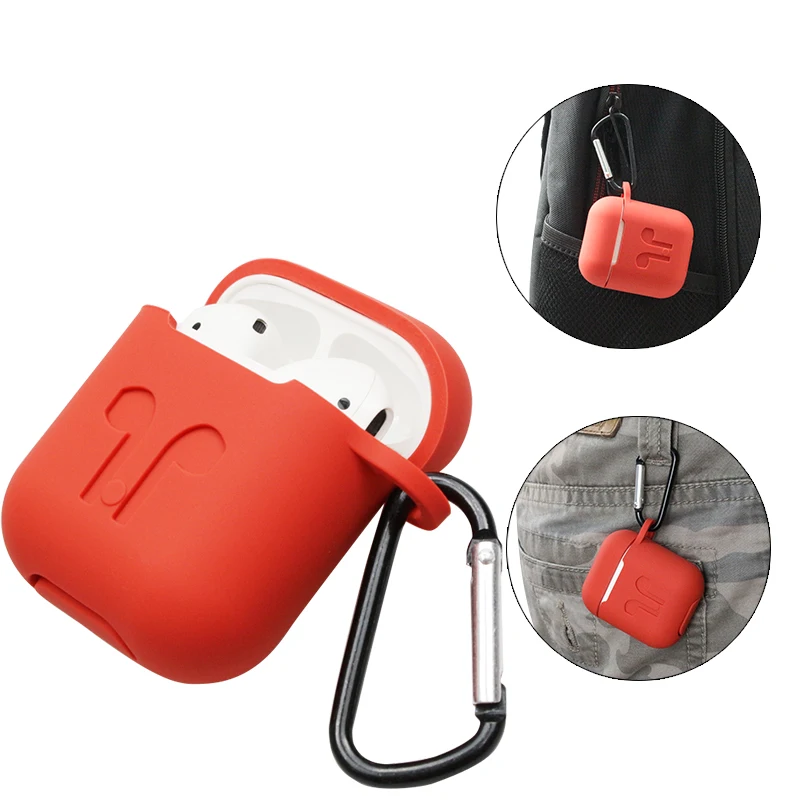 Airpods силиконовый Bluetooth беспроводной чехол для наушников Защитный AirPods аксессуары