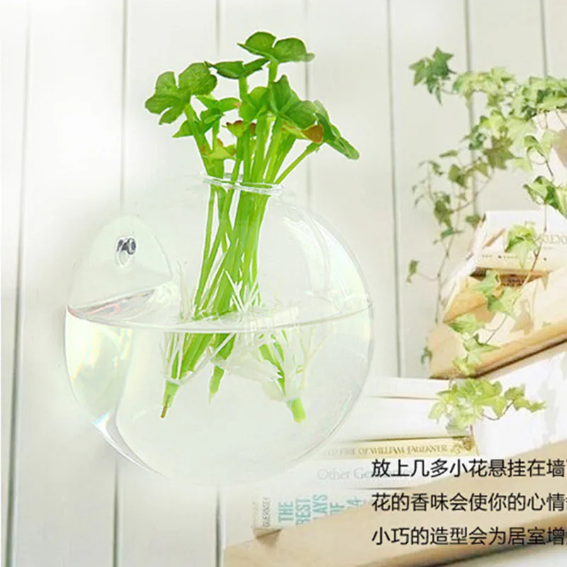 

Home Garden Decoration Hydroponic Vase Wall Decoration Transparent Glassware Wall Hanging Creative Hydroponic Vase
