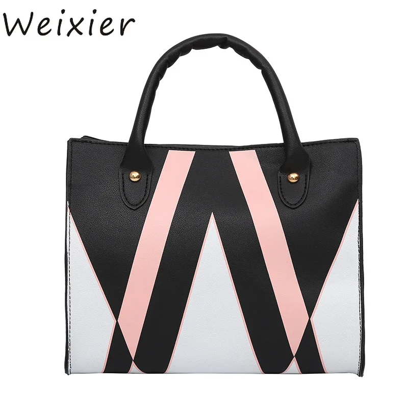 

WEIXIER 2019 Leather Handbags Big Women Bag High Quality Casual Female Bags Trunk Tote Shoulder Bag Ladies Large Bolsos V3-60