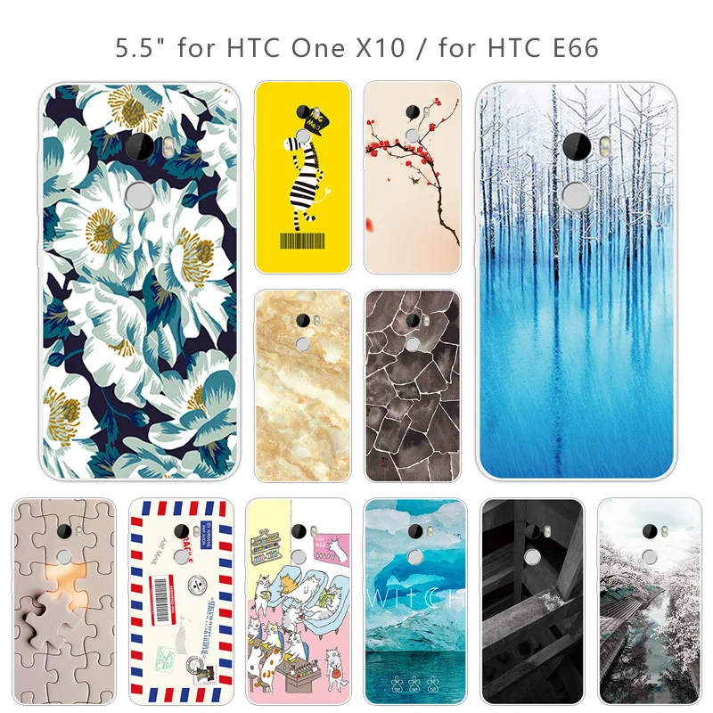 Квадратный чехол для HTC One X10 мягкий силиконовый из ТПУ E66 5 дюйма Чехлы мобильный