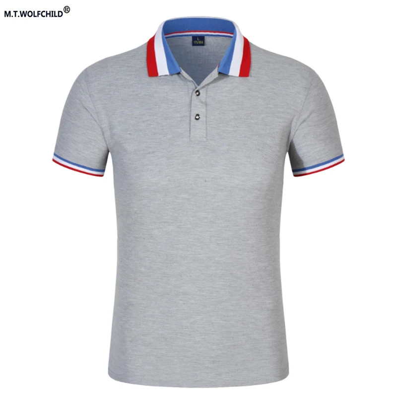 Free shipping 2018 Summer Mens short sleeve hit color collar polo shirts casual solid men's polos Fashion slim mens tops |