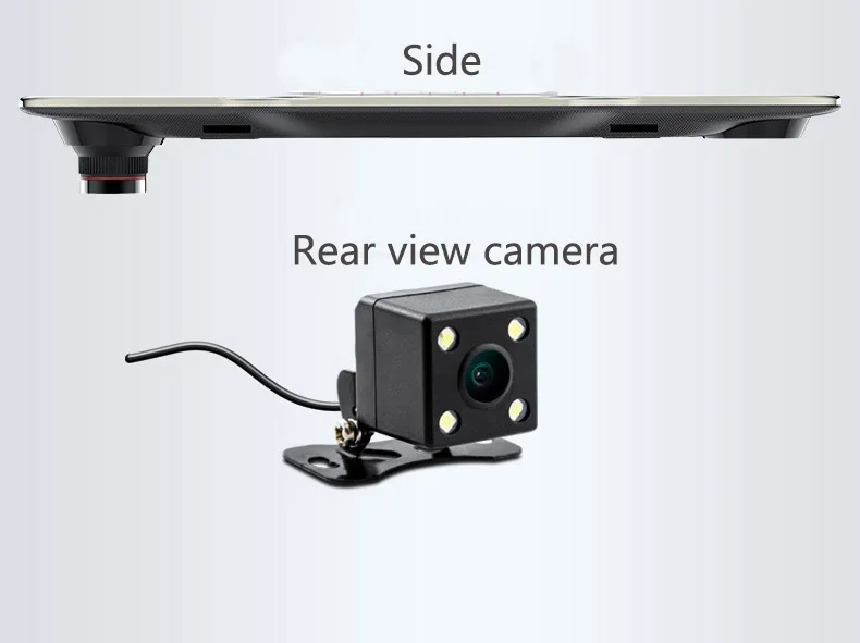 Автомобильная камера заднего вида два объектива зеркало Авто DVRs автомобили DVR