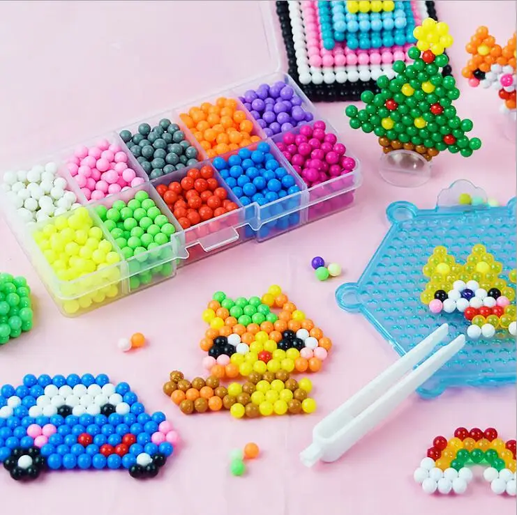 DIY водные бусины спрей Волшебная ручная работа 3D 5 мм perler бусины Хама головоломки Развивающие игрушки для детей подарок на день рождения
