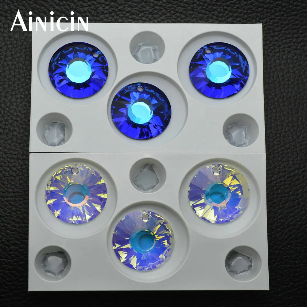 

Ainicin 6pcs High Quality Faceted Crystal 33mm UFO Shape Pendants For Fashion Women Jewelry Making Materials