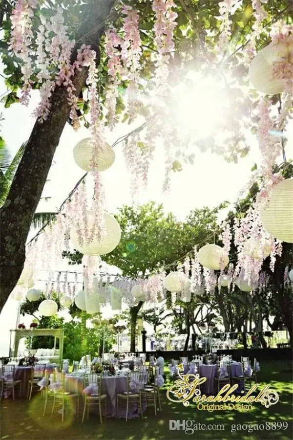 

wisteria Wedding Ideas Elegant Artifical Silk Flower Wisteria Vine Wedding Decorations 3forks per piece more quantity more beaut