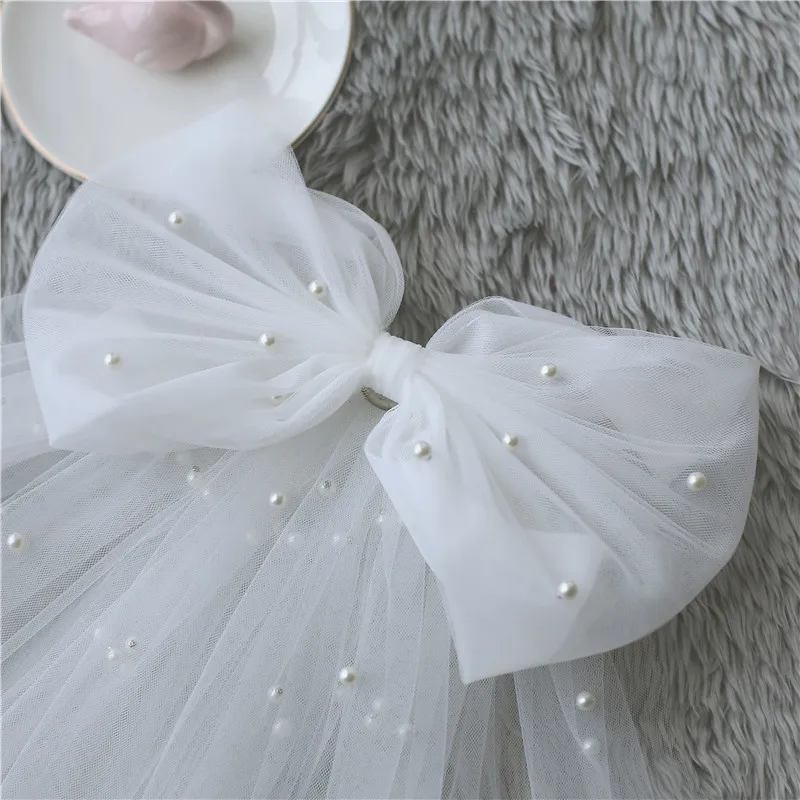 

In Stock Wholesale Mini Short Simple Bridal Veils With Comb Detachable Bow Dual Use Womens Veils For Wedding Accessories JVA009