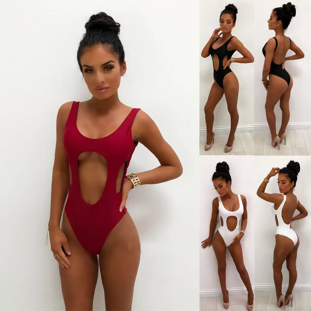 Летние сексуальные женские слитные купальники монокини пуш ап мягкий купальник