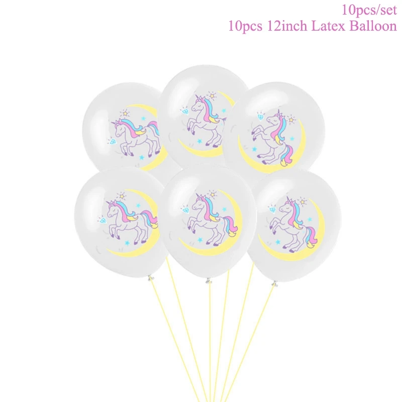 Unicorn Balloons 1 Taoup повязка на голову с единорогом, вечерние украшения на день рождения для детей, декор в виде единорога Horms, праздничные вечерние принадлежности для детского душа - Цвет: Unicorn Balloons 1