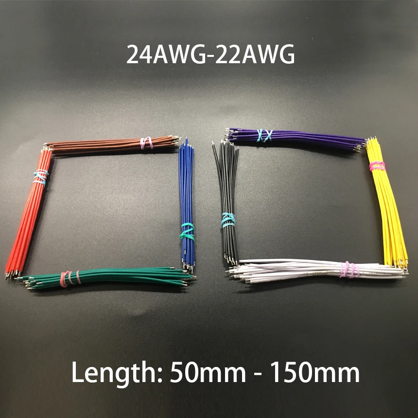 AWG24 AWG22 50 мм 100 150 длина 300 В красная черная ПВХ Луженая пластина паяльная головка