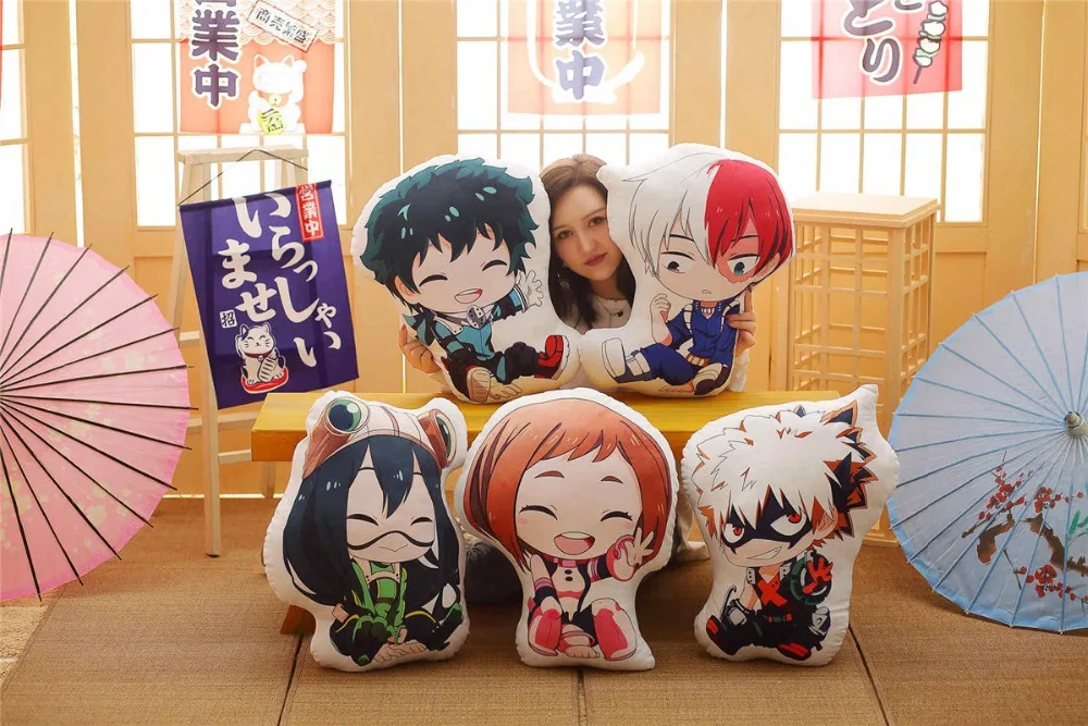 My Hero Academy Аниме Boku Yoh Asakura Katsuki Bakugo Shoto Toooroki куклы подушка раздавить Мягкие игрушки Плюшевые девочки дети мягкие подарки