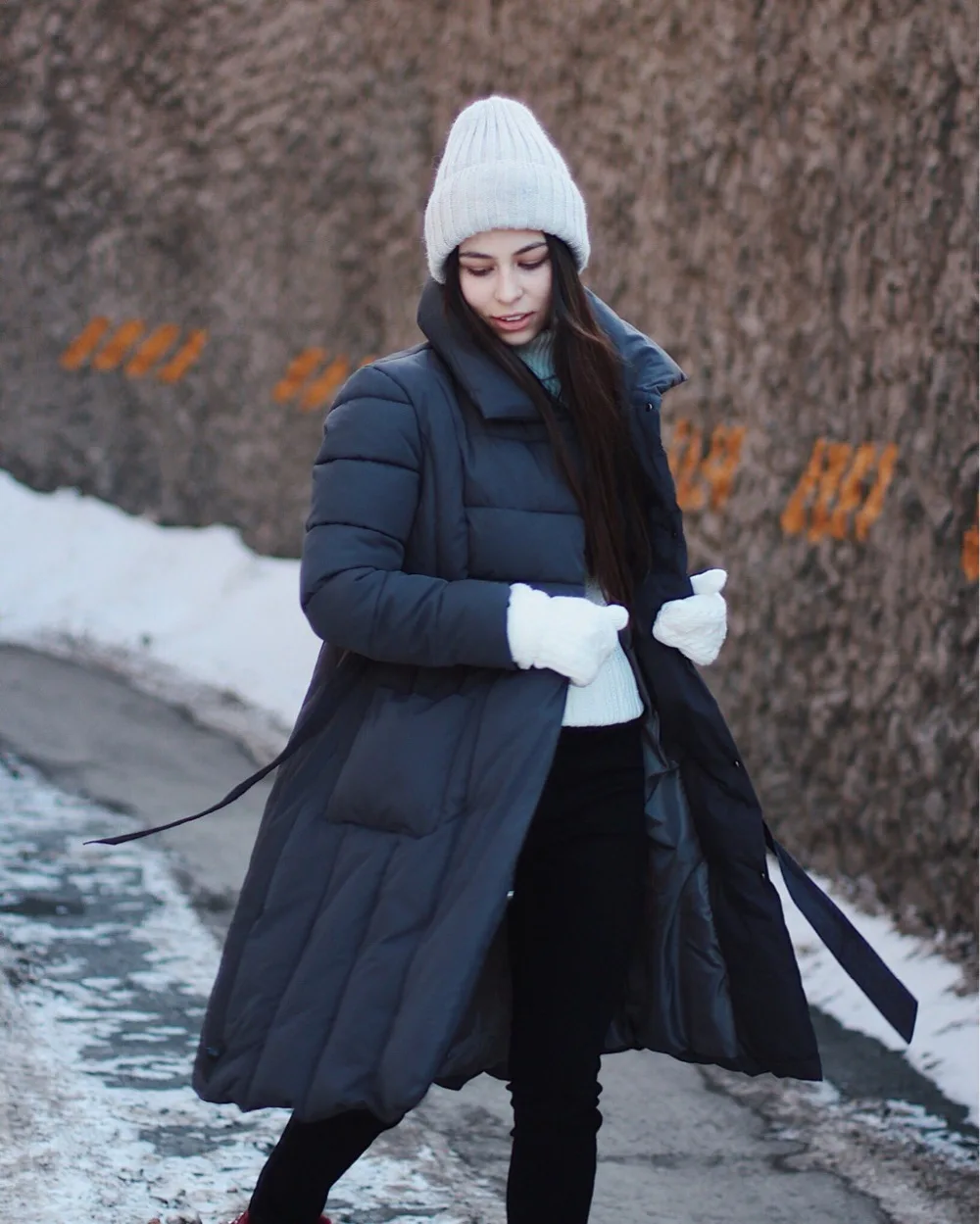 WOOASIS NEW large pocket slim temperament cotton women coat | Женская одежда