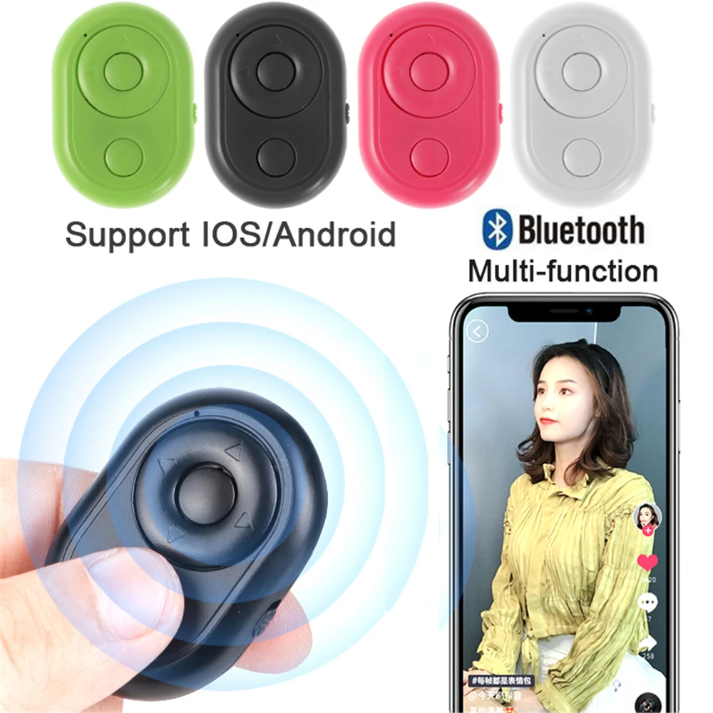 Беспроводной мультимедийный Bluetooth пульт дистанционного управления камера затвора селфи Запись видео камера релиз для iphone Android смартфон