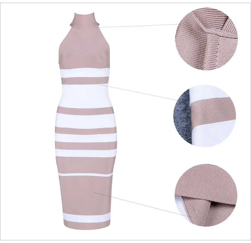 DressBird женское летнее платье облегающее платье сексуальное без рукавов Водолазка абрикосовое черное знаменитое Клубное платье подиумные платья