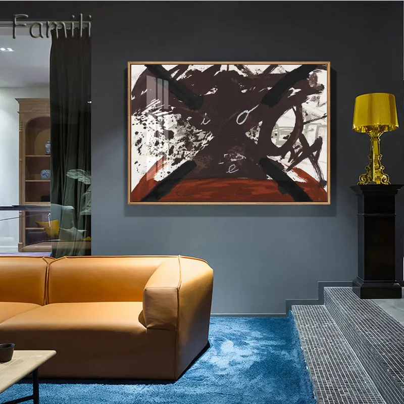 Ретро мода абстрактные пейзажные линейные постеры и печати на холсте, картина на стену для гостиной в современном скандинавском стиле декора дома.