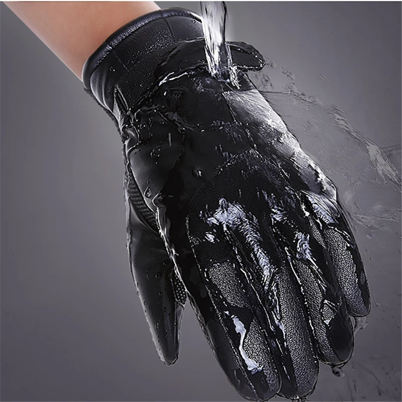 Зимние велосипедные перчатки 2018 термозащитные ветрозащитные из искусственной