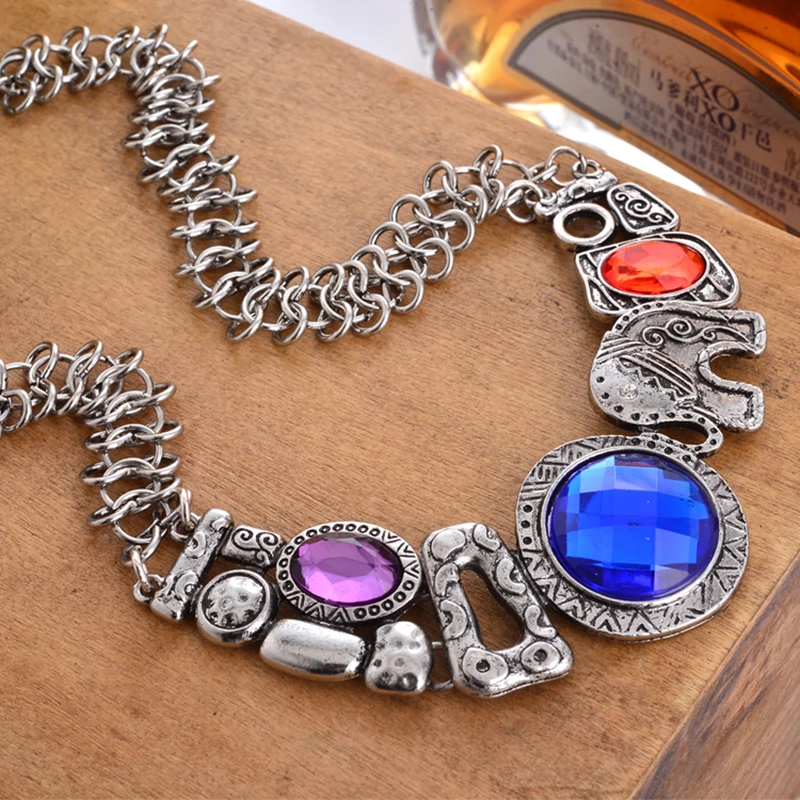 Женское Ожерелье чокер с подвеской в виде слона|chokers necklaces for women|chunky necklacestatement choker