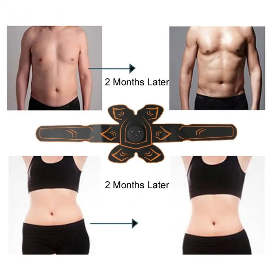 Перезаряжаемый EMS Abs фитнес-пояс домашний стимулятор мышц живота тонизирующий аппарат тонкий живот похудение сжигание жира