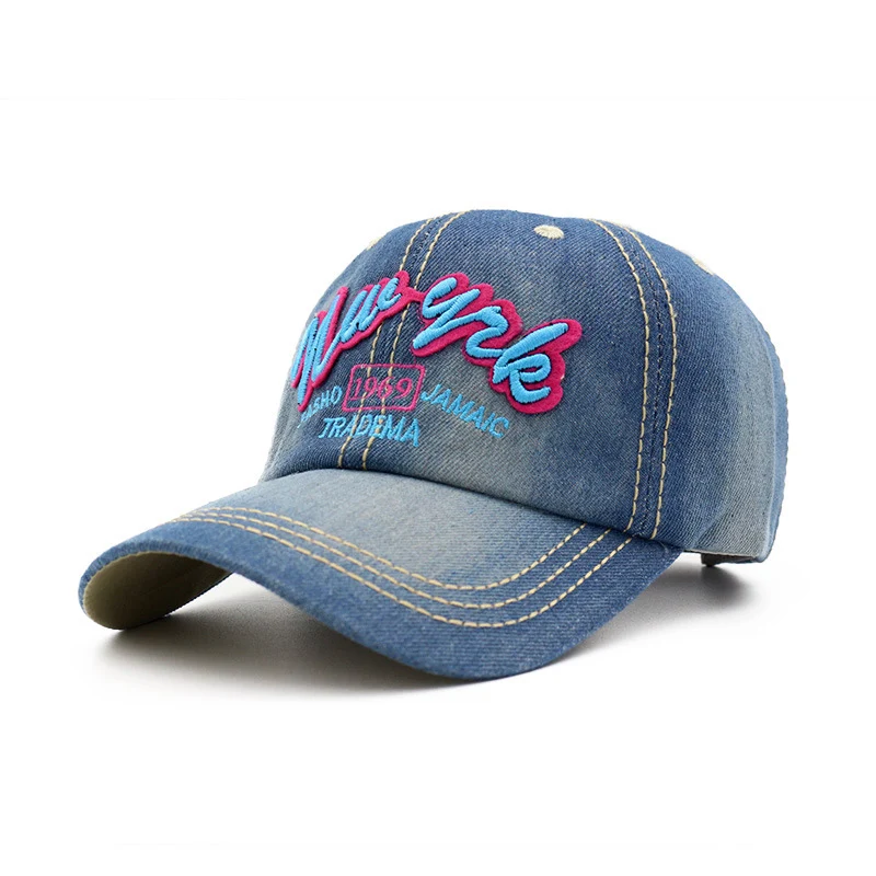 2019 New Fashion Denim Baseball Cap Vintage Hip Hop Hat Spring Summer  Woman Casual Hats Cotton Sport Unisex Trucker Bone Snapba