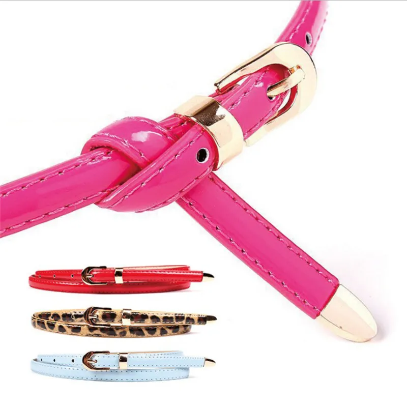

100 cm length Fashionable Women's Belt Solid color PU leather belt 3 pcs