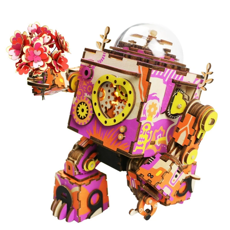 Robotime DIY 3D деревянная головоломка модель строительный комплект механическая