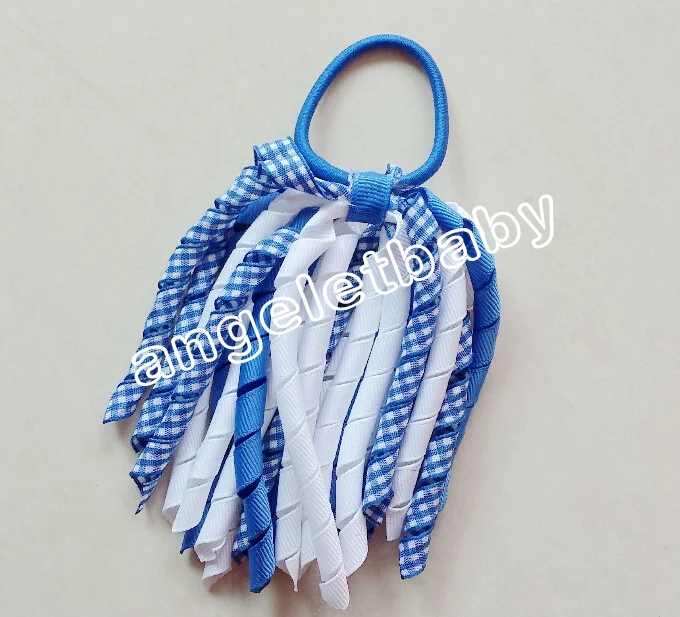 10 шт. случайный цвет 5 &quotв мелкую клетку A-резинки для хвоста стример corker