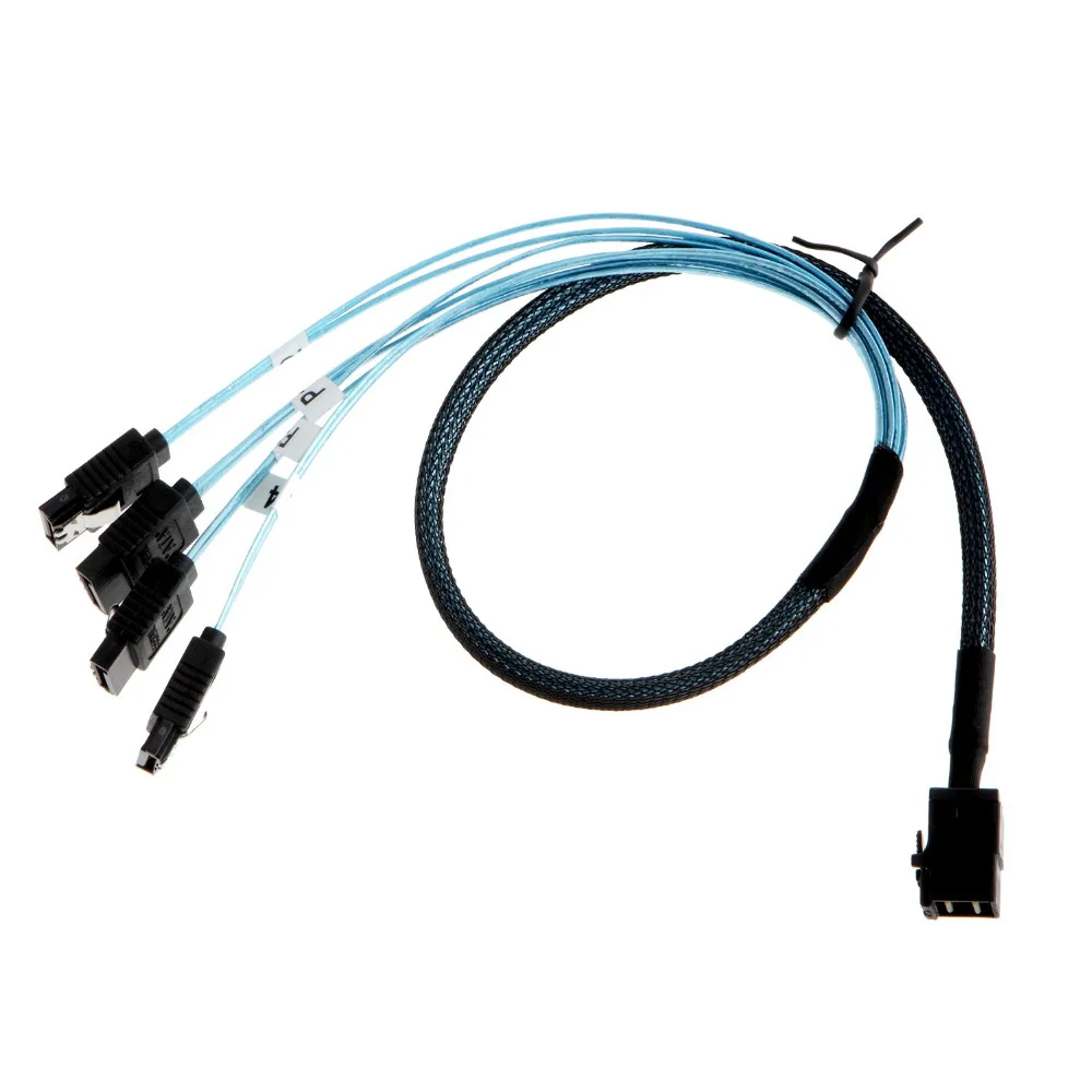 Кабель Mini SAS внутренний кабель HD (стандартный хост) на 4 SATA (целевой) кабеля