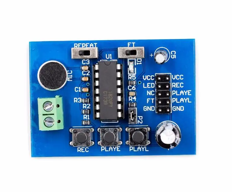 

ISD1820 Sound/Voice Board recording and playback module Connector
