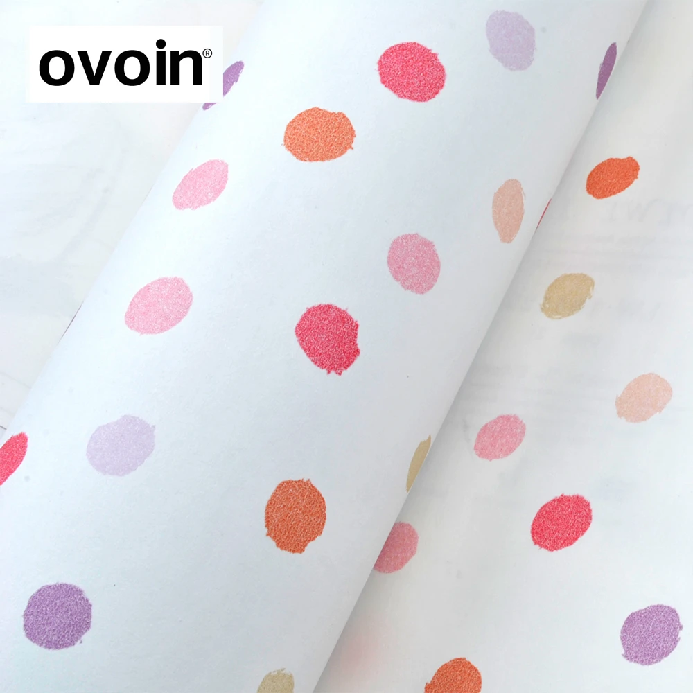 Color Polka Dots Children Wallpaper Girls Bedroom Wall Paper Roll Boy Kids Wallpapers for Baby Room | Обустройство дома