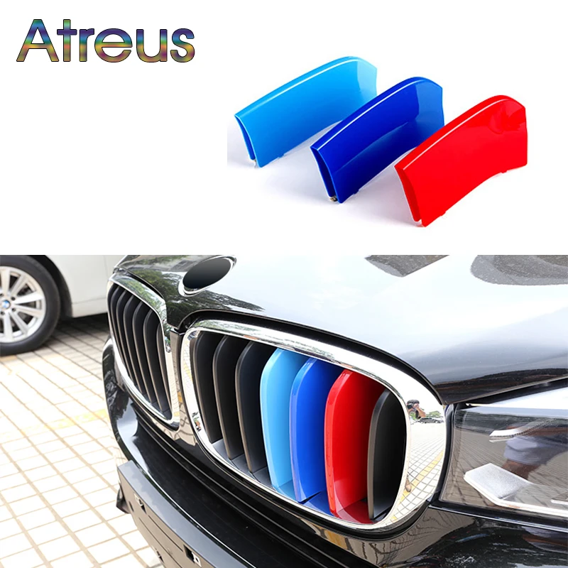 Автомобильная передняя решетка радиатора Atreus 3 шт. спортивные полосы наклейки