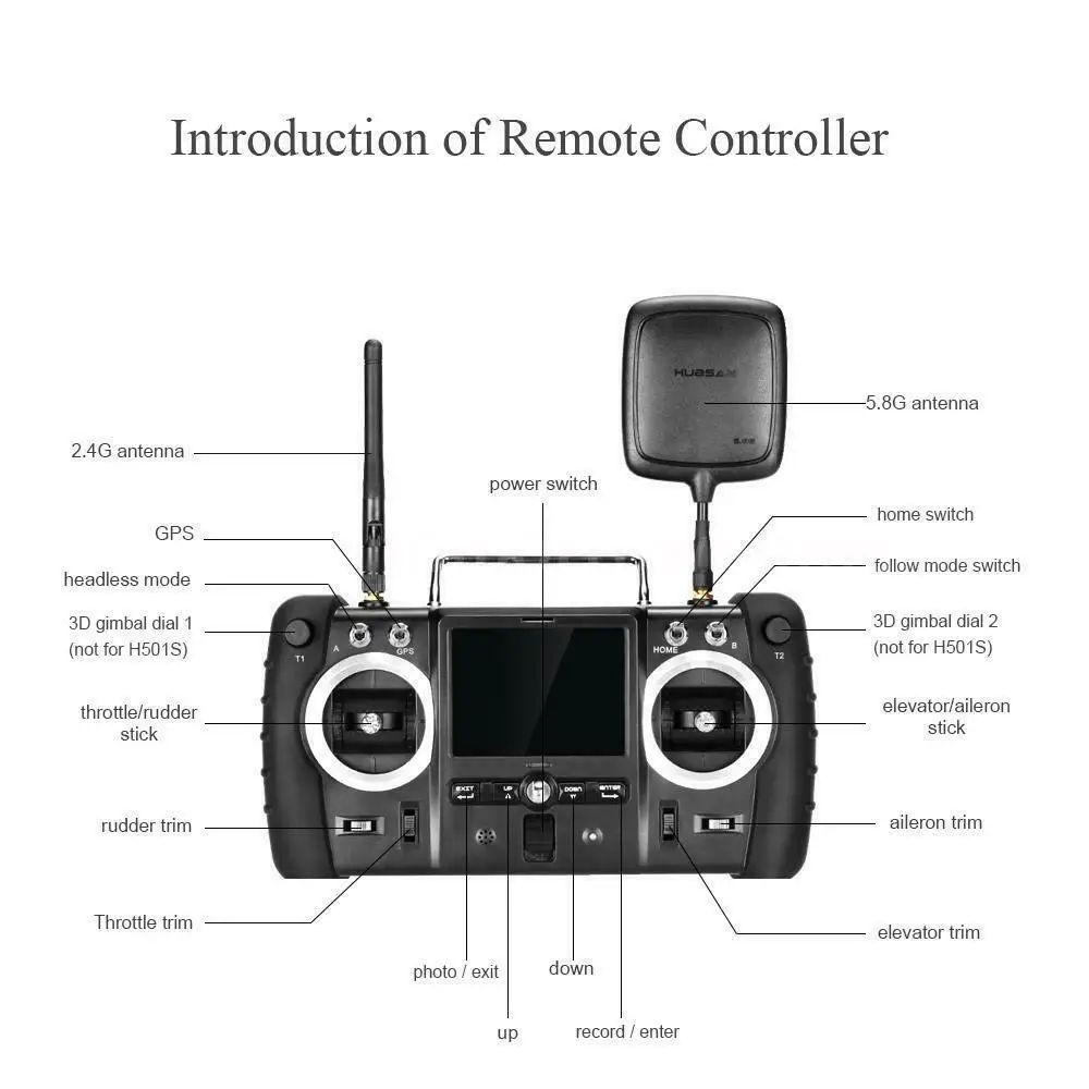 Hubsan H501S X4 бесщеточный FPV Pro H906A Расширенный пульт дистанционного управления
