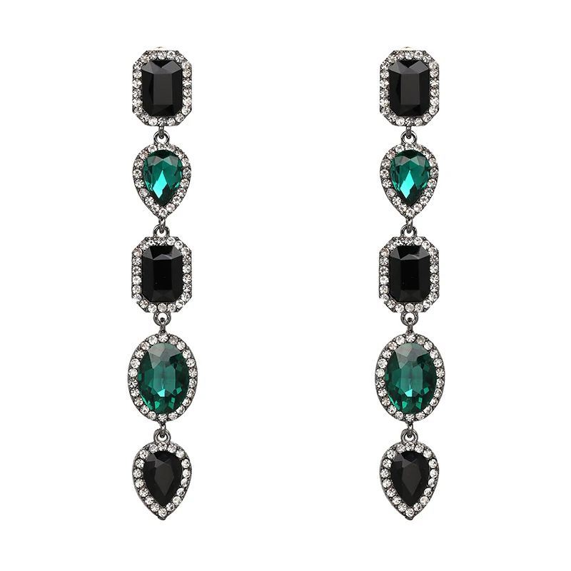 Юран 2018 Эффектные серьги Модный Блестящий Кристалл Капли ювелирные изделия