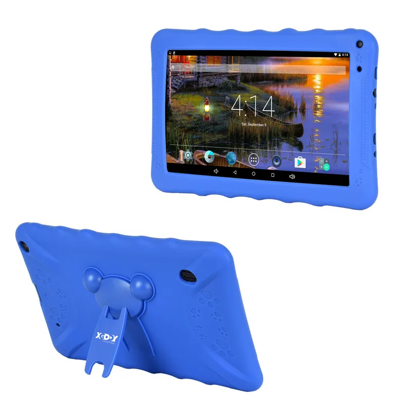 Add Blue Case XGODY 9 дюймов планшетный ПК Android 6,0 1G+ 16G четырехъядерный 800*480 Двойная камера Wi-Fi Bluetooth планшет планшеты с силиконовый чехол-держатель - Bundle: Add Blue Case