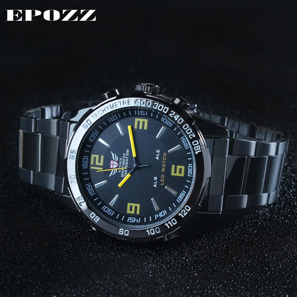 Для мужчин спортивные Часы Повседневное кварц часы стали Группа