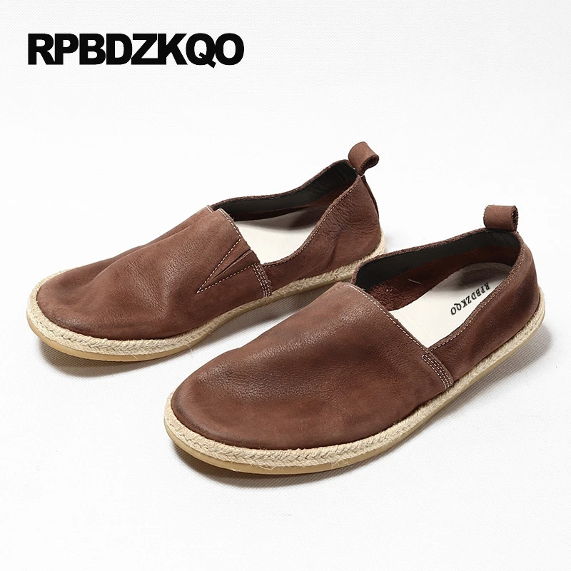 эспадрильи лето коричневый комфорт настоящая кожа твердый Коровьей кожи тканый