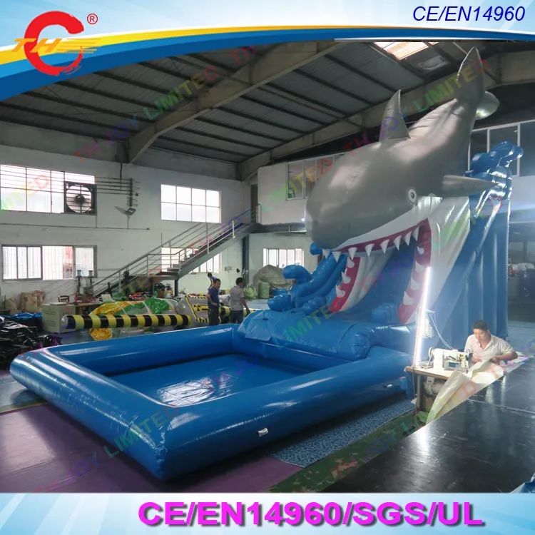 Большая надувная горка в виде акулы нового дизайна коммерческие гигантские