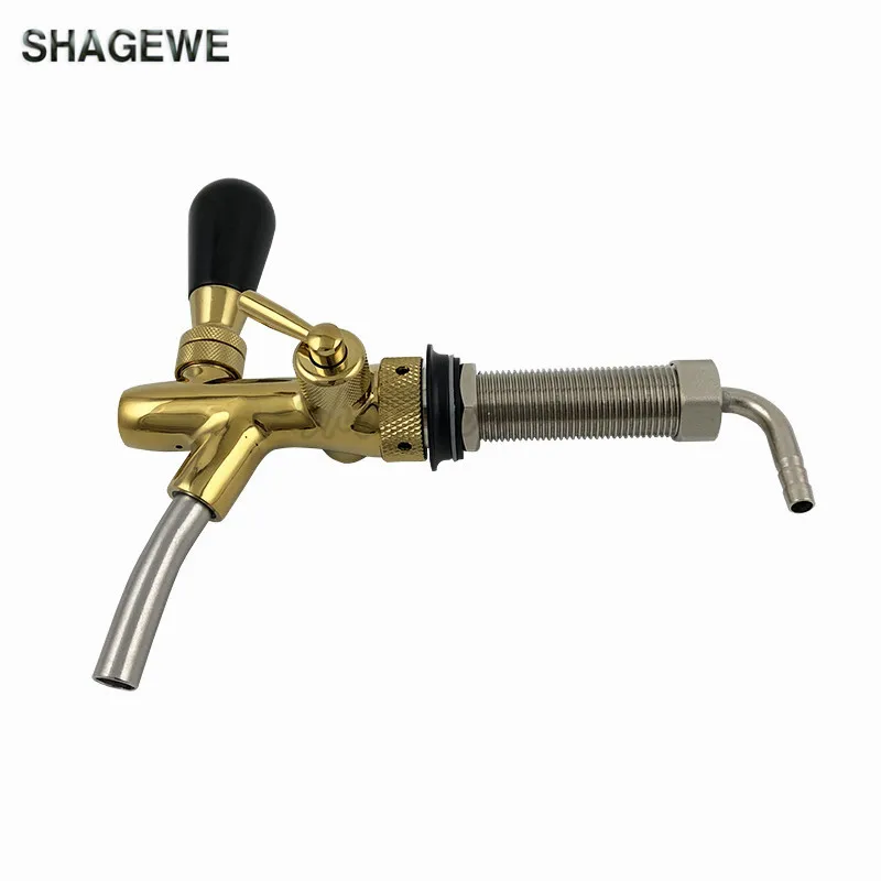 

Регулируемый кран для пива, хромированный латунный Смеситель для бара, 4 дюйма, для приготовления пива в домашних условиях