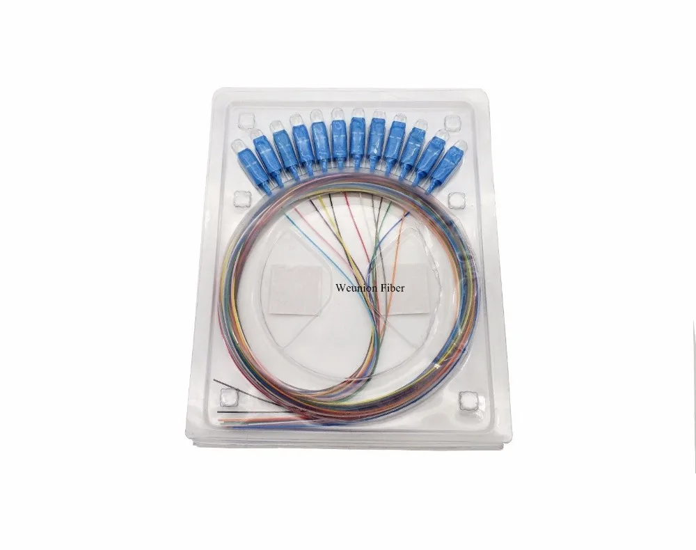 12 шт Цвет FTTH SC/UPC Волоконно оптический Pigtail Simplex SM 9/125 1 5 метров|Оптоволоконное